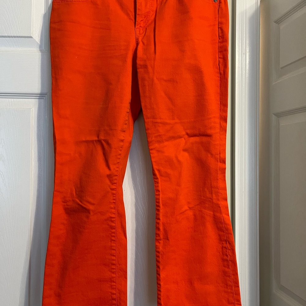 Talbots Women's Bright Orange Flare Jeans